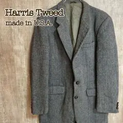 Harris Tweed ハリスツイード ウールジャケット 胡桃ボタン グレー
