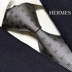 HERMES エルメス　ネクタイ　Hロゴ　ハイブランド　高級　フランス製