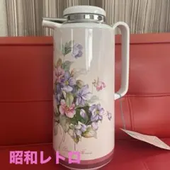 極美品】象印 レトロ 魔法瓶ポット VL-1900（1.92L）グリーン花柄 