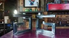 無塗装でアイアンな極太鉄脚♪ G型 2脚ver. ローテーブル