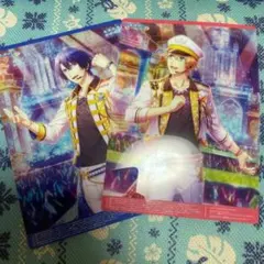 うたプリ☆ファミマコラボ下敷き2枚＆缶バッジ4個セット☆シャイニングライブ☆