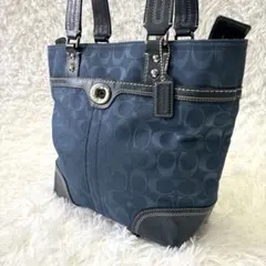 希少カラー✨コーチ　トートバッグ　シグネチャー　キャンバス　ターンロック　肩掛け