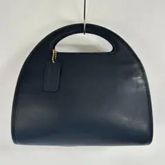 【OLD COACH】ハンドバッグ　黒 コーチ　ハーフムーン