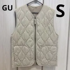GU ヒートパデッドキルティングベストSW ベージュ