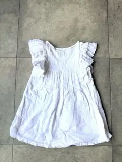 ZARA ホワイト フリル袖 ワンピース 2-3歳
