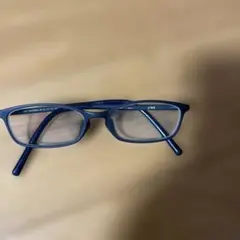 JINS キッズ ネイビーフレーム メガネ　【度入り】