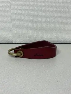 IL BISONTE レザーキーホルダー レッド - メルカリ