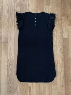 UNITED ARROWS フリル袖 ブラックワンピース 155