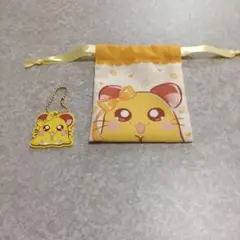 とっとこハム太郎ちびまるちやん　ラバーキーホルダー　巾着