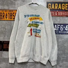 フルーツオブザルーム　ゴルフプリント スウェット グレー USA製　90s