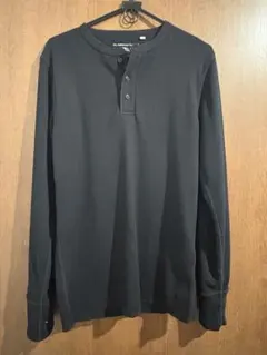 AVIREX U.S.A. ブラックヘンリーネックTシャツ Lサイズ