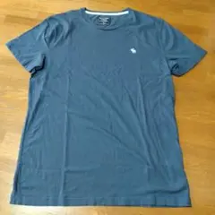 Abercrombie&Fitch Tシャツ M 刺繍ロゴ 紺