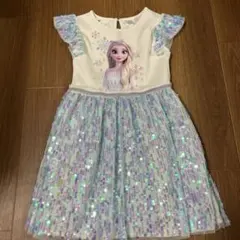 H&M エルサ プリント ワンピース 122/128