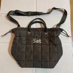 Sat. キルティング ショルダーバッグ カーキのサムネイル