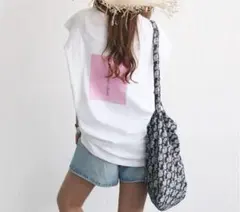 【NANING9 ナンニング】オーバーサイズTシャツ ロゴT