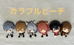 ぺたっとねじまきますこっと　カラフルピーチ　カプセルフィギュア