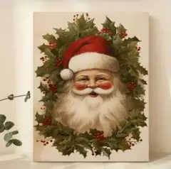 クリスマス　サンタクロース　ポスター　アート　北欧　ミッドセンチュリー　星　A3