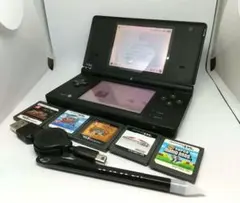良品 Nintendo DS i 本体 ブラック ソフト5本 充電ケーブル