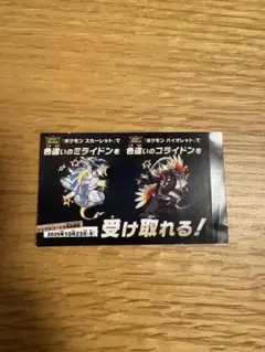 ポケモンスカーレットバイオレット　色違いのミライドンコライドン１枚