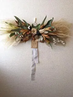 大型横長スワッグ９　60cmドライフラワー　らくらくメルカリ便