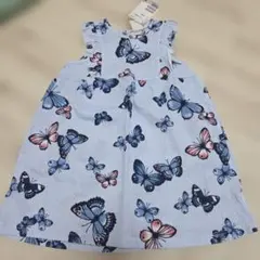 H&M 蝶々柄 ワンピース 85cmのサムネイル