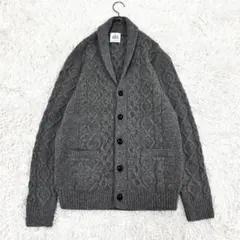 ユナイテッドアローズ　ハミルトンウール　ショールカラーケーブルニットカーディガン