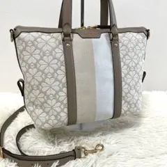 【美品】ケイトスペードニューヨーク　ジャガード　　トート　ショルダー
