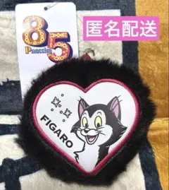 ディズニー ピノキオ フィガロ チャームポーチ コインケース 猫 黒 ファー