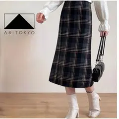 ABITOKYOバックスリットチェックスカートサイズ S