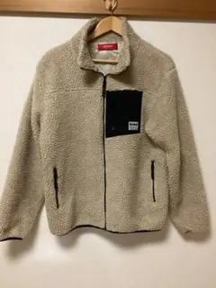 No sweat.×ADMIX ボアジップアップブルゾン　ベージュ　L
