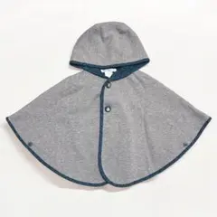 familiar ファミリア ポンチョ リバーシブル グレー グリーン チェック