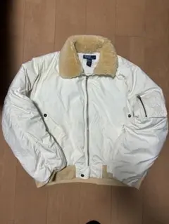 90s〜00s ラルフローレン　b-15 ダウンジャケット 短丈　L 白