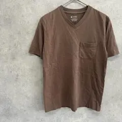 ナノユニバース　nano universe VネックポケットTシャツ　L