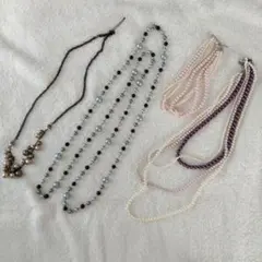 フェイクパールネックレス　ロング　まとめ売り