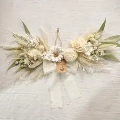 春色♪ホワイトドライフラワーガーランド☆ユーカリ ナチュラル 壁飾り ギフトOK