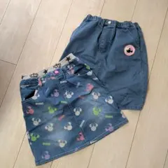 BABYDOLL ミニーマウス柄 スカート 140センチ　２着セット