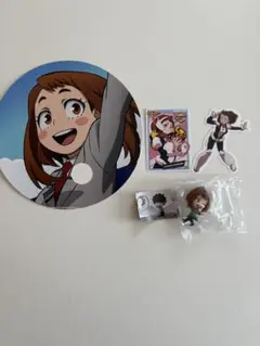 麗日お茶子 ステッカー ガチャガチャ カード まとめ売り 4点セット