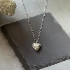 876.silver925製/模様ハートカレンシルバーネックレス