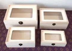 ダイソー DAISO ウッドボックス コレクションボックス 4点まとめ売り