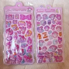 2点セット⭐︎マイメロディボンボンドロップ風シール