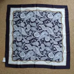 ROPÉ PICNIC スカーフ 紺ペイズリー柄