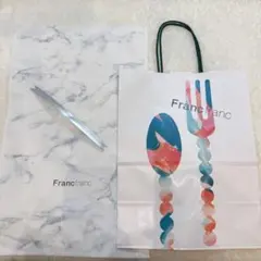 Francfranc ショップ袋 ラッピング袋 針金リボン3点セット