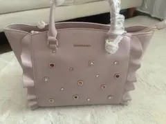 samanthavega フリル付きピンク色ハンドバッグ