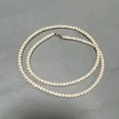 淡水パール　ロングネックレス　18金