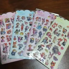 シール　ズートピア　ぷくぷくシール　立体シール　4枚