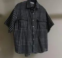 配色メッシュレギュラーカラーチェック 半袖シャツのサムネイル