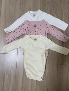 極美品⭐︎Petit Bateau ベビー肌着 3色セット 3m