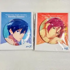 京アニ　Free! オーロラビッグ缶バッジ　七瀬遙、松岡凛