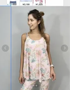 ロキシー　花柄　新品未使用　水着　スイムウェア　上M ROXSY ピンク