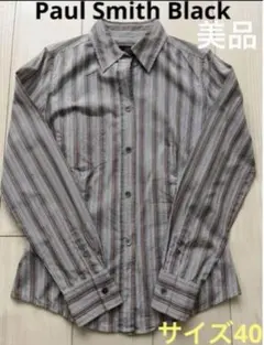 PaulSmithBLACKポールスミスブラック　長袖ブラウス　Ｌ　サイズ40